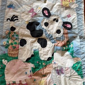 90’s era baby farm-themed quilt